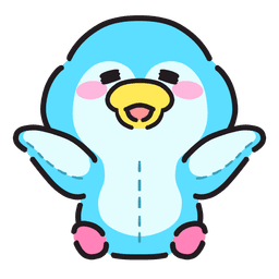 寄り添いペンギンのイラスト by fumi